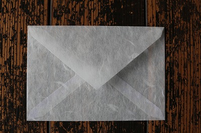 fluffy envelope hand made paper
